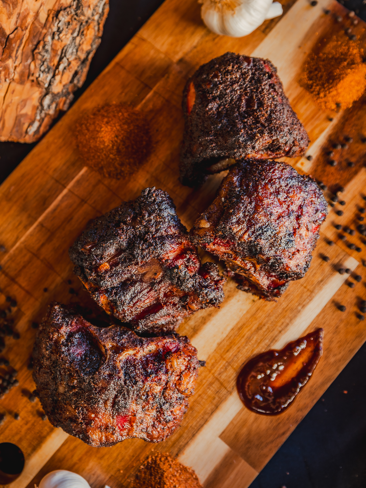 Cajun Spicy Oxtail Softballs served
