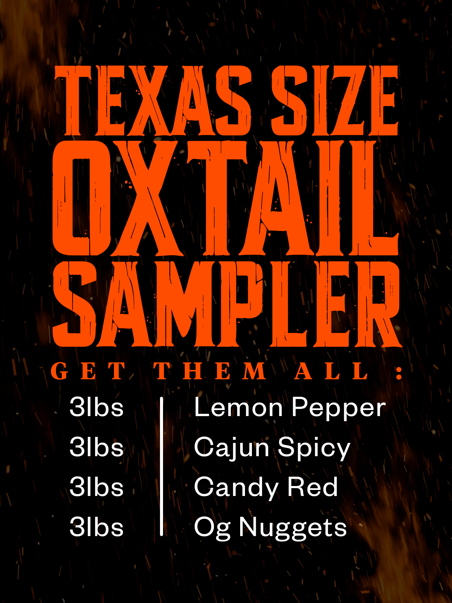 Oxtail Nuggets - Texas Size Sampler Pack (12 lbs)