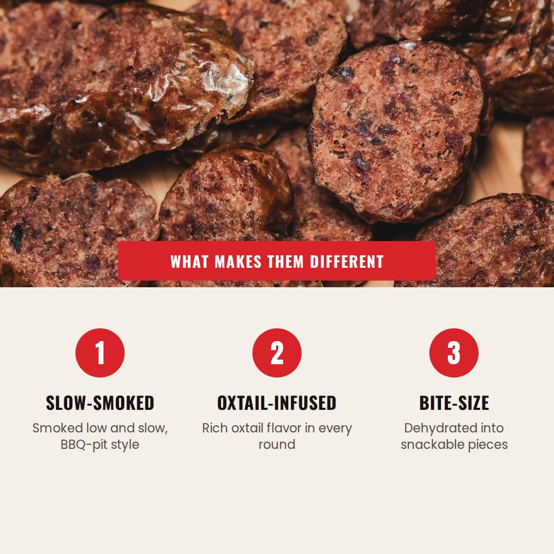 What makes Oxtail Bites different: slow-smoked, oxtail-infused, bite-size