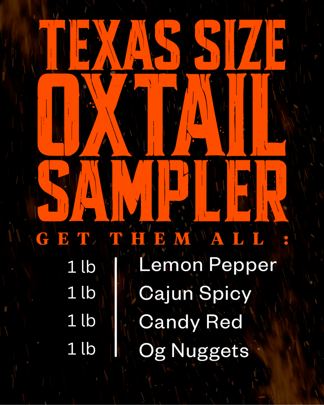 Oxtail Nuggets - Texas Size Sampler Pack (4 lbs)